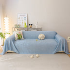 Durable Cooling Couch Cover for Dogs Textured Chic Leaf Summer Throw Cover Blanket