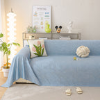 Durable Cooling Couch Cover for Dogs Textured Chic Leaf Summer Throw Cover Blanket