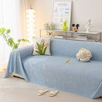 Durable Cooling Couch Cover for Dogs Textured Chic Leaf Summer Throw Cover Blanket