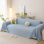 Durable Cooling Couch Cover for Dogs Textured Chic Leaf Summer Throw Cover Blanket