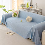 Durable Cooling Couch Cover for Dogs Textured Chic Leaf Summer Throw Cover Blanket