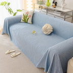Durable Cooling Couch Cover for Dogs Textured Chic Leaf Summer Throw Cover Blanket