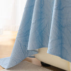 Durable Cooling Couch Cover for Dogs Textured Chic Leaf Summer Throw Cover Blanket