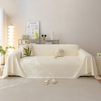 Durable Cooling Couch Cover for Dogs Textured Chic Leaf Summer Throw Cover Blanket