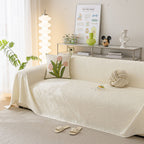 Durable Cooling Couch Cover for Dogs Textured Chic Leaf Summer Throw Cover Blanket
