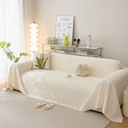 Durable Cooling Couch Cover for Dogs Textured Chic Leaf Summer Throw Cover Blanket