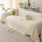 Durable Cooling Couch Cover for Dogs Textured Chic Leaf Summer Throw Cover Blanket