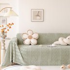 Modern 3D Water Ripple Sofa Cover, Non-Shedding Cream Style Furniture Protector Throw