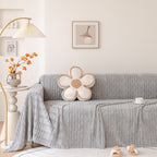 Modern 3D Water Ripple Sofa Cover, Non-Shedding Cream Style Furniture Protector Throw
