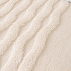 Modern 3D Water Ripple Sofa Cover, Non-Shedding Cream Style Furniture Protector Throw