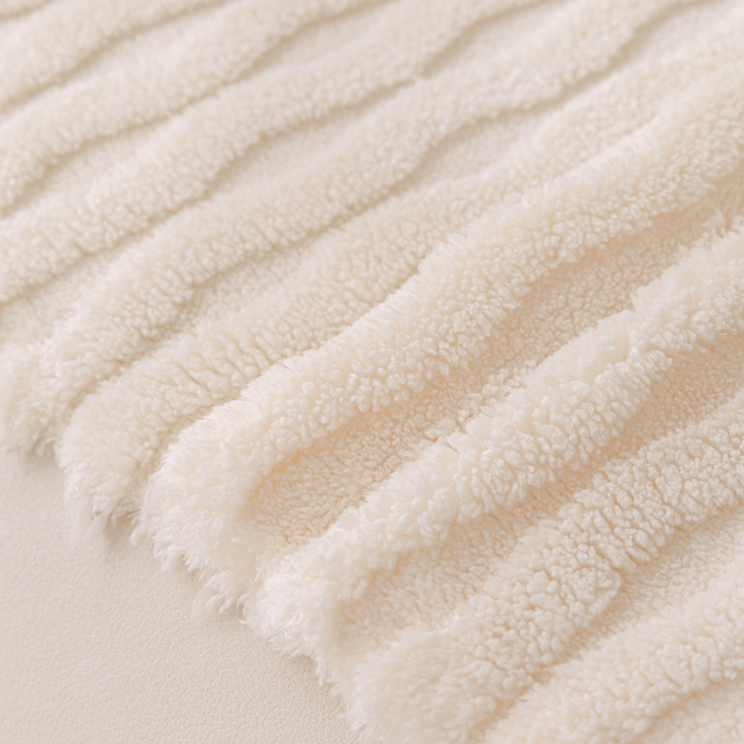 Modern 3D Water Ripple Sofa Cover, Non-Shedding Cream Style Furniture Protector Throw