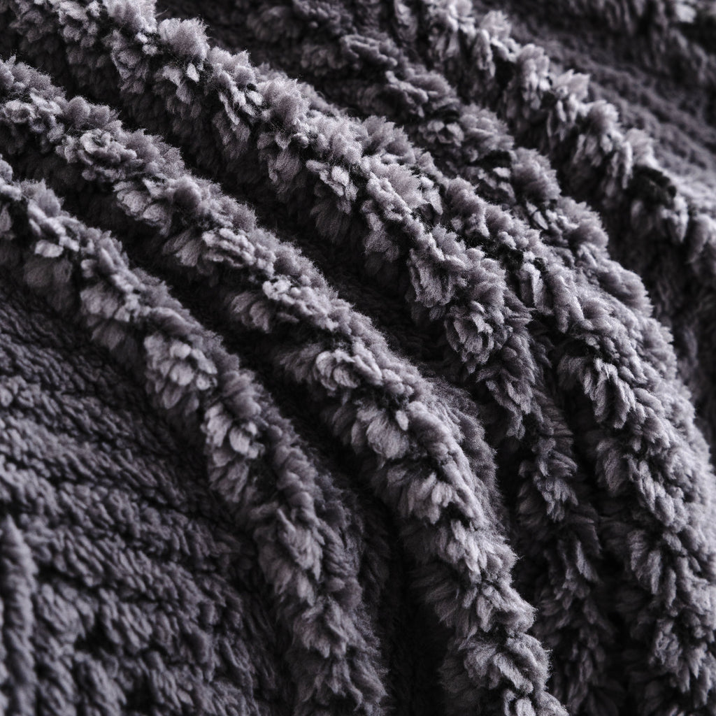 Thick Plush Sofa Cover Throw for Couch, 3D Textured Herringbone Washable Slipcover
