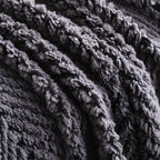 Thick Plush Sofa Cover Throw for Couch, 3D Textured Herringbone Washable Slipcover