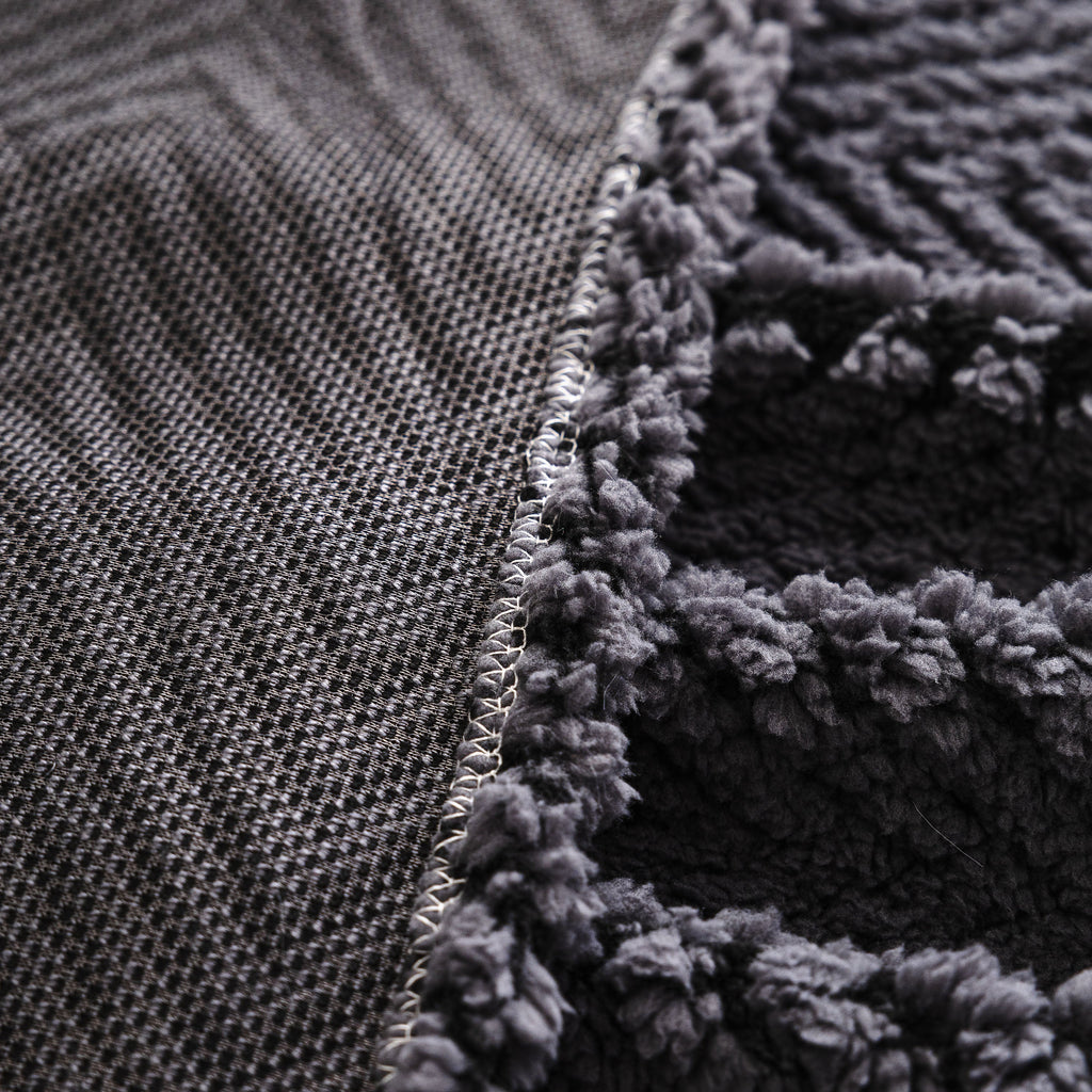 Thick Plush Sofa Cover Throw for Couch, 3D Textured Herringbone Washable Slipcover