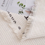 Chenille Sofa Cover Throw, Smile Couch Cover Blanket Throws for Couches, Soft Sofa Towel