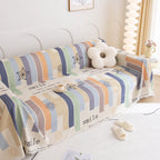 Chenille Sofa Cover Throw, Smile Couch Cover Blanket Throws for Couches, Soft Sofa Towel