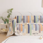 Chenille Sofa Cover Throw, Smile Couch Cover Blanket Throws for Couches, Soft Sofa Towel