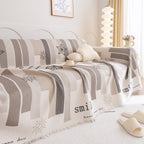 Chenille Sofa Cover Throw, Smile Couch Cover Blanket Throws for Couches, Soft Sofa Towel