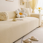 Elastic Stretch Sofa Cover Slipcover, Concentric Circle Jacquard Plush Couch Cover