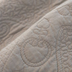 Baroque Floral Quilted Cotton Sofa Cover, Non-Slip Washable Couch Protector