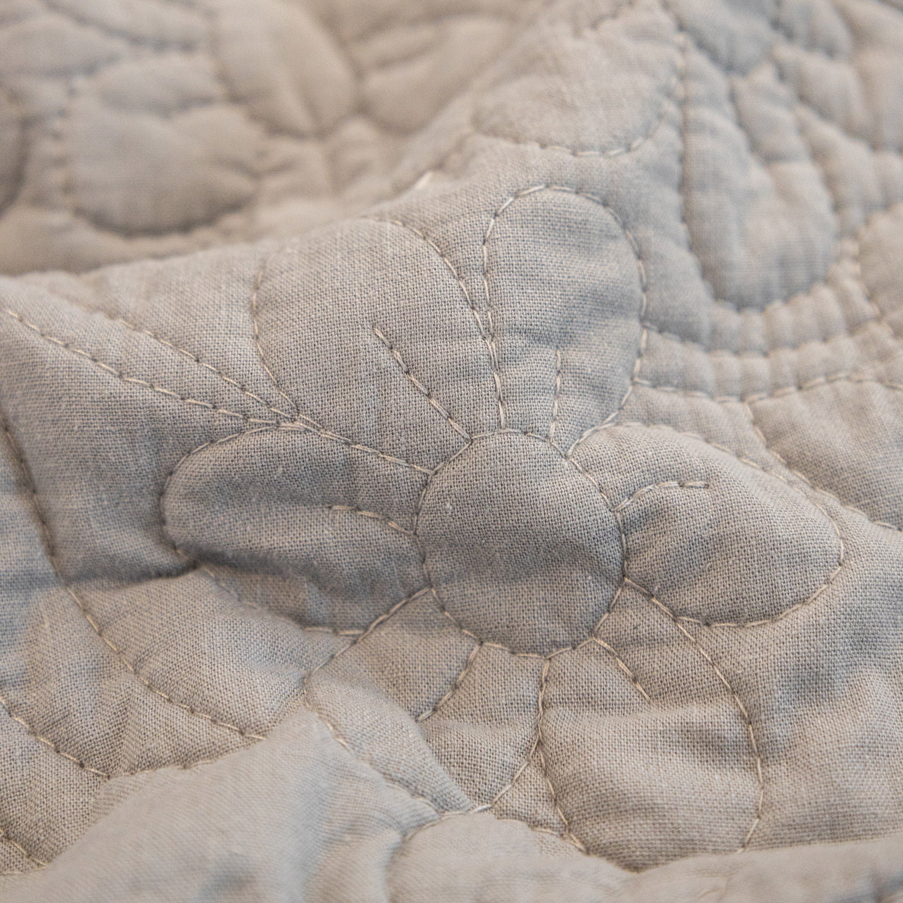 Baroque Floral Quilted Cotton Sofa Cover, Non-Slip Washable Couch Protector