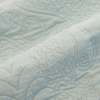 Baroque Floral Quilted Cotton Sofa Cover, Non-Slip Washable Couch Protector