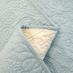 Baroque Floral Quilted Cotton Sofa Cover, Non-Slip Washable Couch Protector