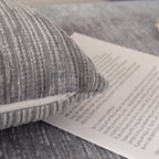 Plush Solid Color Striped Sofa Cover, Washable Non-Slip Textured Couch Seat Pad