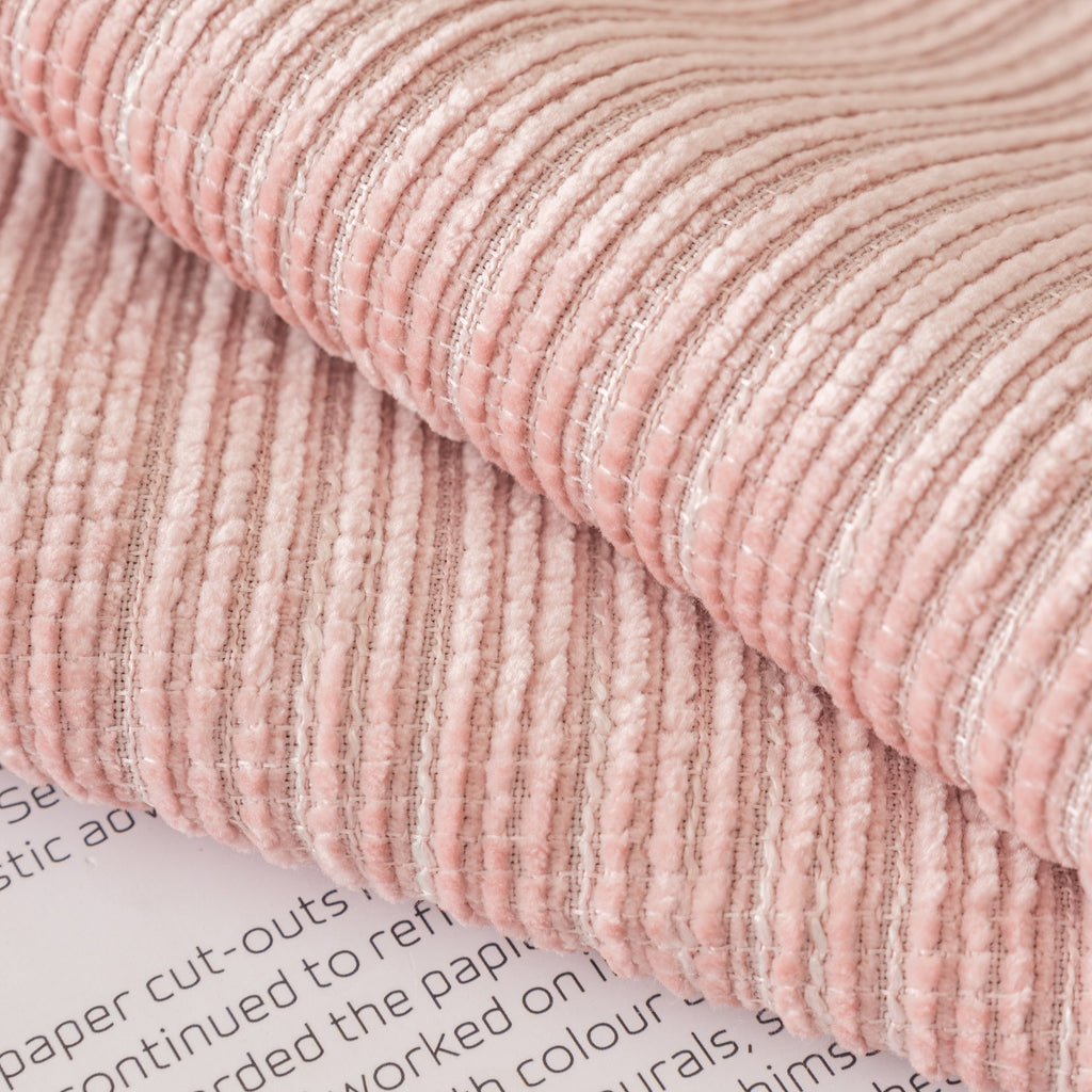 Plush Solid Color Striped Sofa Cover, Washable Non-Slip Textured Couch Seat Pad