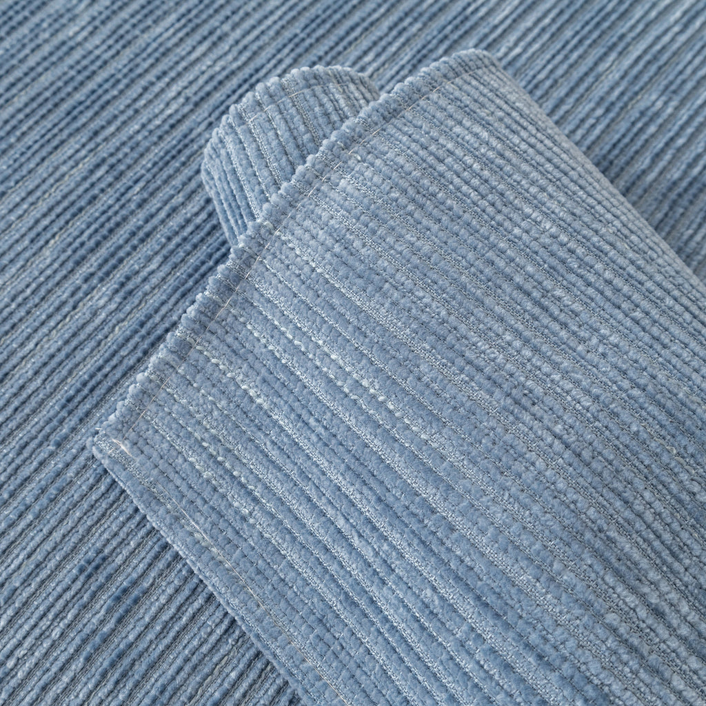 Plush Solid Color Striped Sofa Cover, Washable Non-Slip Textured Couch Seat Pad