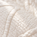 Geometric Textured Cotton Quilted Sofa Cover, Non-Slip Washable Couch Protector