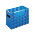 Desktop File With Hanging Folders, Letter Size, 6 Long, Blue