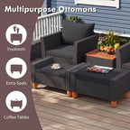 5-Piece Patio Conversation Set with Storage Table