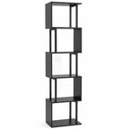 5-Tier S-Shaped Bookshelf with Open Cubes & Anti-Tip Kit