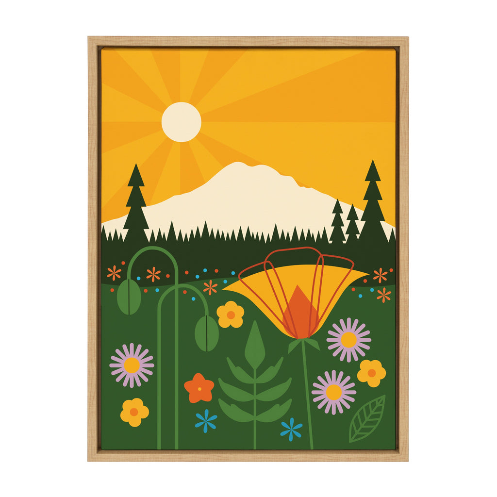 Sylvie Mt Rainier Framed Canvas by Amber Leaders Designs