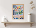 Gallery Cheerful Maximalist Flower Vase Print by The Creative Bunch Studio
