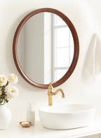 Hatherleigh Round Wood Wall Mirror