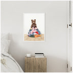 Sylvie Three Bears On Laundry Pile Framed Canvas by Amy Peterson