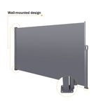 Retractable Side Screen Awning, Uv Resistant, Waterproof, Patio Privacy Screen For Garden, Balcony, Courtyard