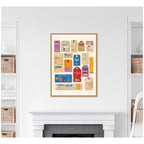 Travel Tags by Honey Island Studio Framed Canvas Wall Art Print