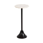 Sanzo Scalloped Marble and Metal Table