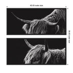 Scottish Highland Panel 2 Piece Framed Canvas Wall Art Set by Crystal Lynn Collins