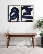 Sylvie Japandi 26 Framed Canvas by Rocket Jack