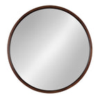 Hutton Round Wood Wall Mirror