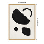 Sylvie Black Geometric Abstract 2 Framed Canvas by July Art Prints