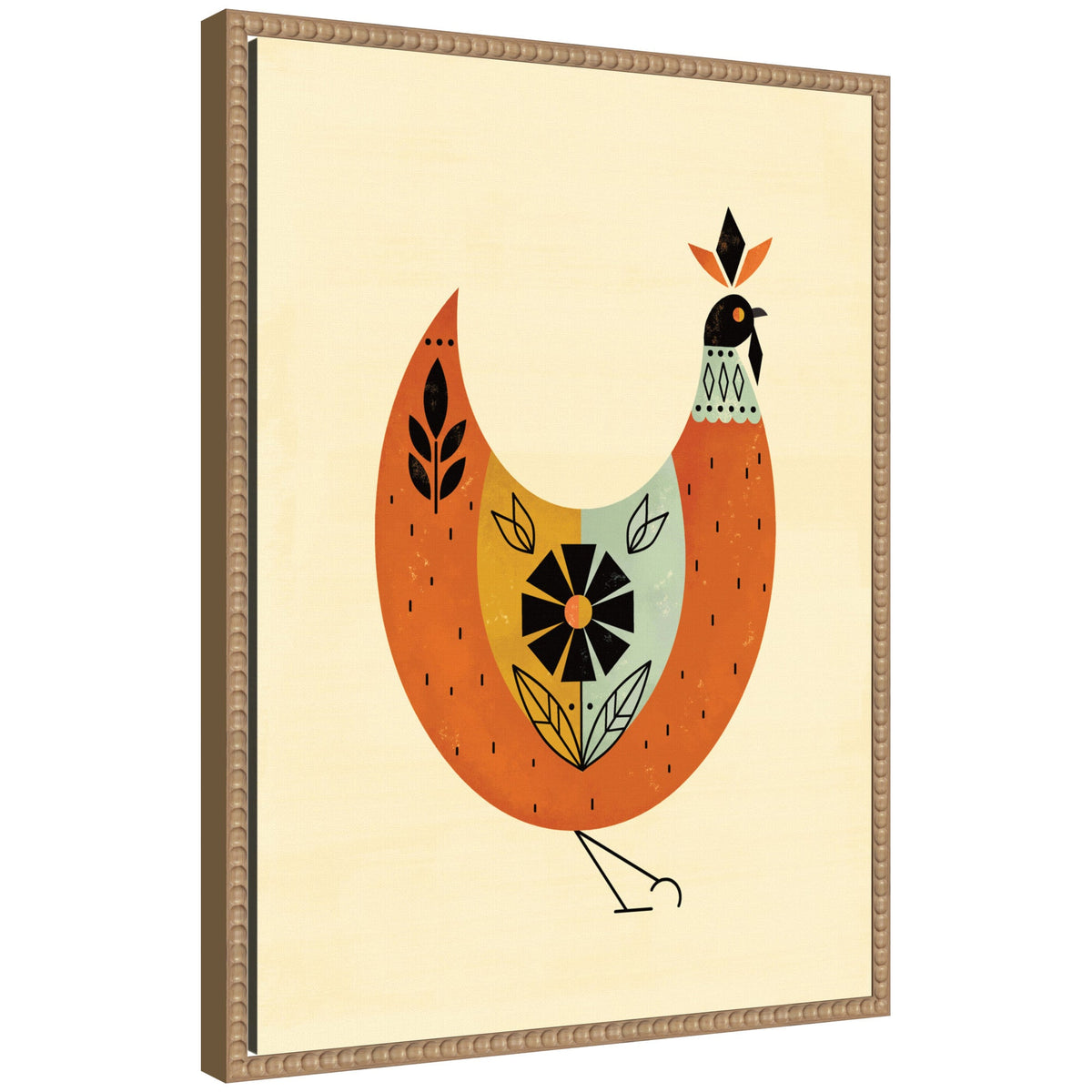 Sylvie Spring Chicken Framed Canvas by Amber Leaders