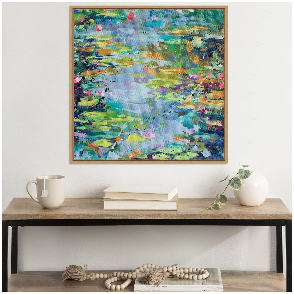 Sylvie Waterlilies at Giverny Framed Canvas by Rachel Christopoulos