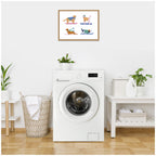 Sylvie Framed Canvas Ski Dogs 1 by Krissy Mast