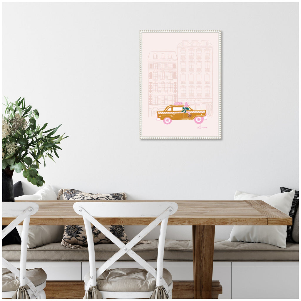Sylvie Beaded NYC Joy Ride Framed Canvas by Yellow Heart Art