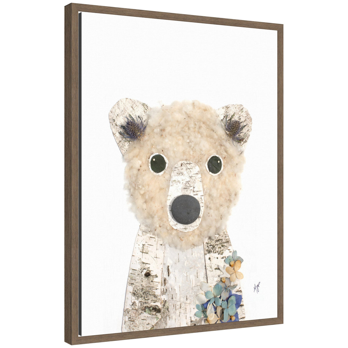 Polar Bear by Madeline Jeppesen Framed Canvas Wall Art Print